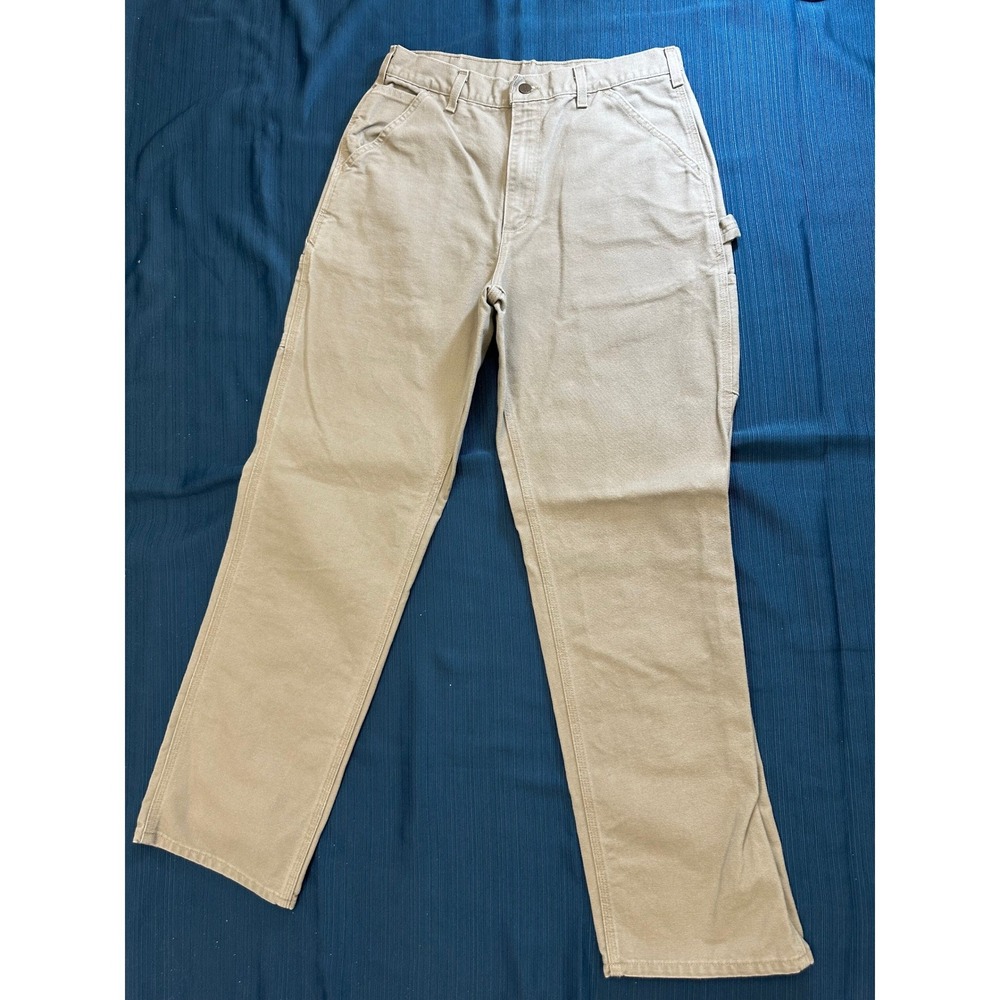 Carhartt B11-DES Washed Duck Work Dungarees Desert Tan Mens 34x34 Canvas Pants